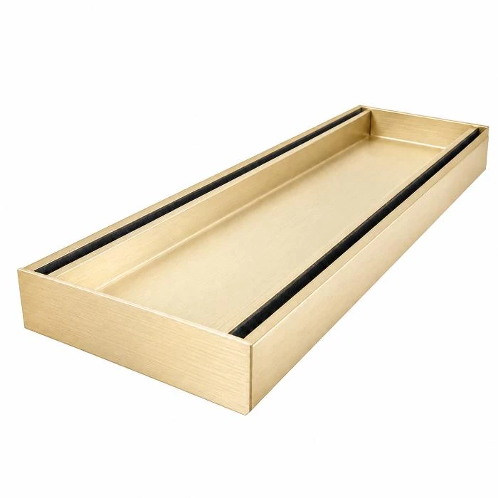 Aluminium Matte Yellow Gold Slimline Tile Insert Grate