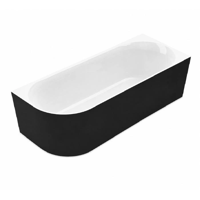 Regio Haven Back and Right Wall Modern Curved Acrylic Bathtub Collection