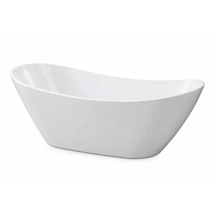 Regio Serenity Freestanding Fluted Oval High Back Rest Designer Acrylic Bathtub Collection