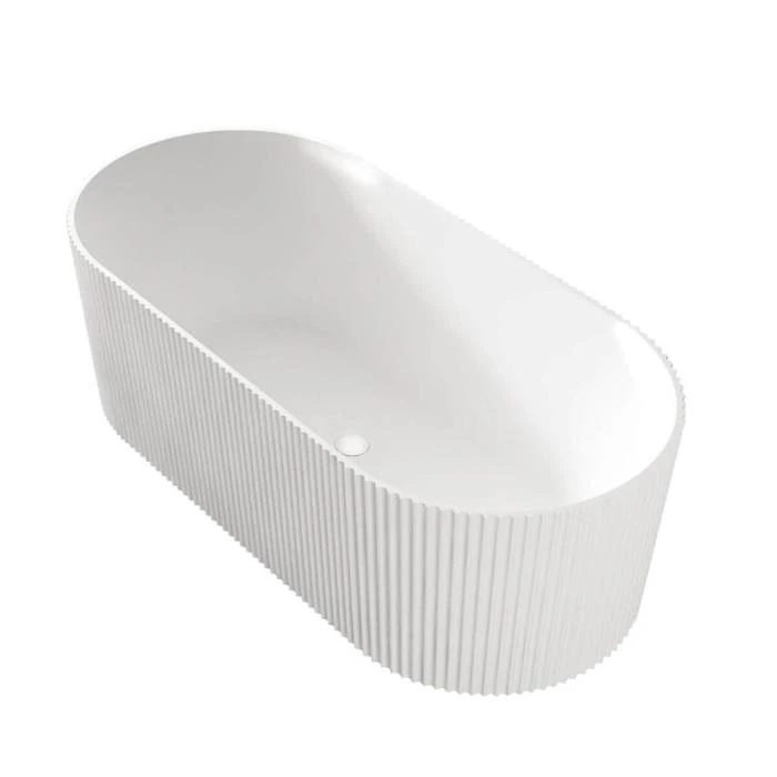Regio Serenity Freestanding Oval Shape Elegant Deep Soaking Acrylic Bathtub Modern Style