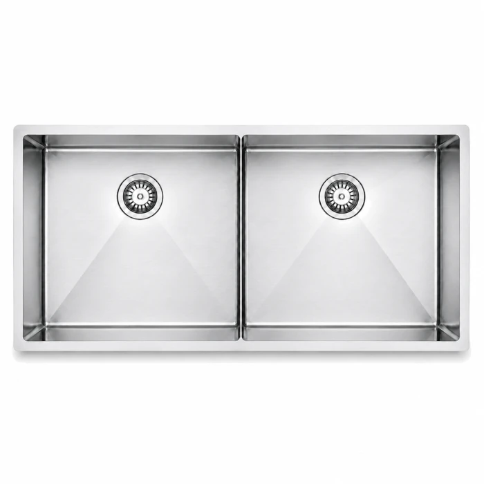 Regio 874420 Series Pressed Stainless Steel Double Bowl Kitchen Sink