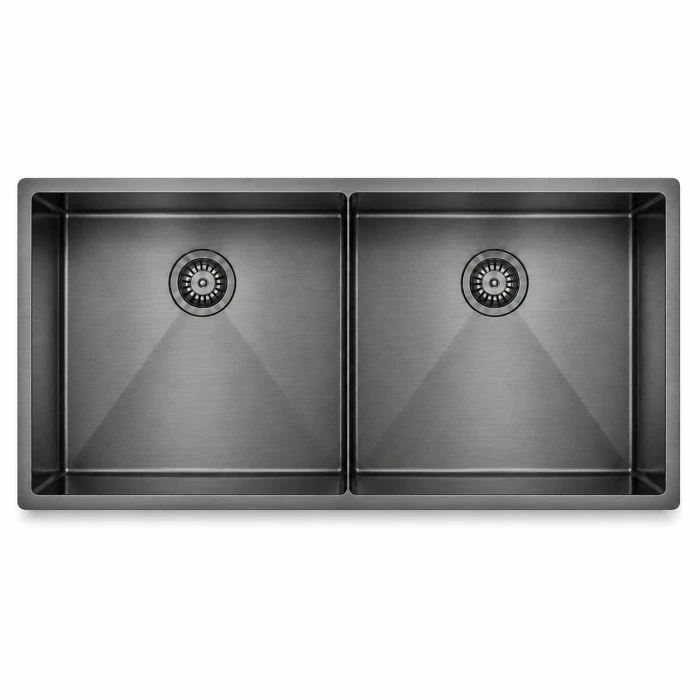 Regio 874420 Series Pressed Stainless Steel Double Bowl Kitchen Sink